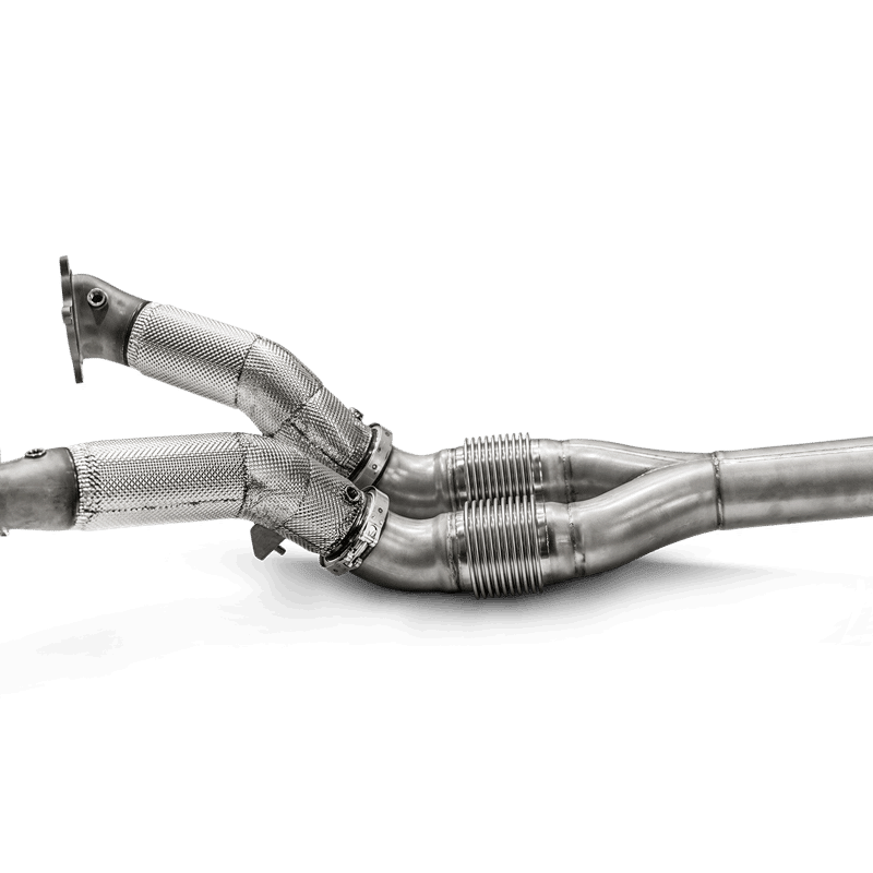 Akrapovič Downpipe / Link pipe set (SS) for stock turbochargers | GT-R